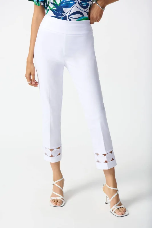 Unleash Your Fashion Millenium Cropped Pull On Pants In White