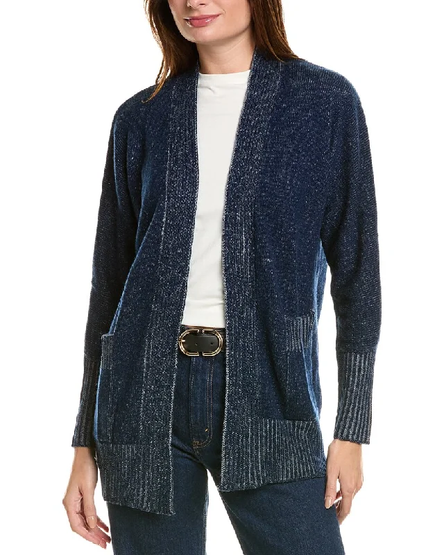 Quality Driven Apparel Forte Cashmere Plaited Wool & Cashmere-Blend Cardigan