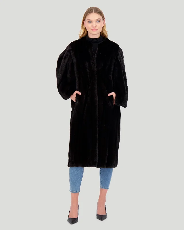 End Of Season Sale Mink Short Coat with Cape Top