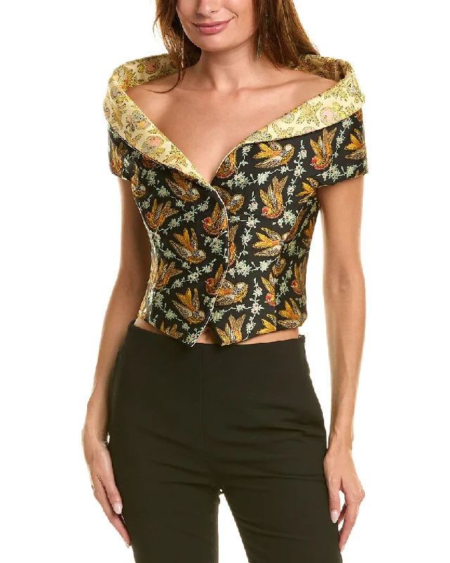 Absurdly Cheap Sale Etro Jacquard Off-The-Shoulder Jacket