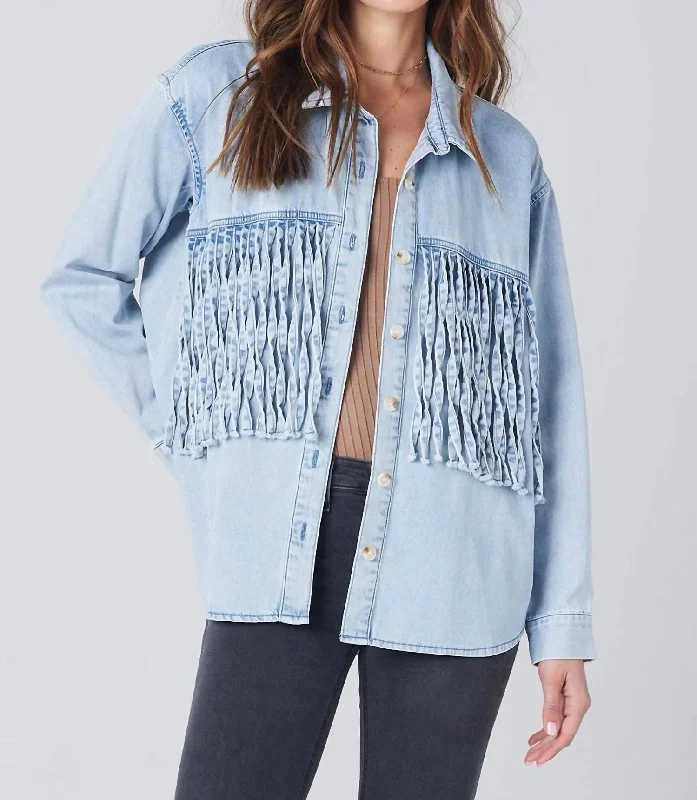 Disco - Inspired Retro Dance Look Del Mar Jacket In Stonewash