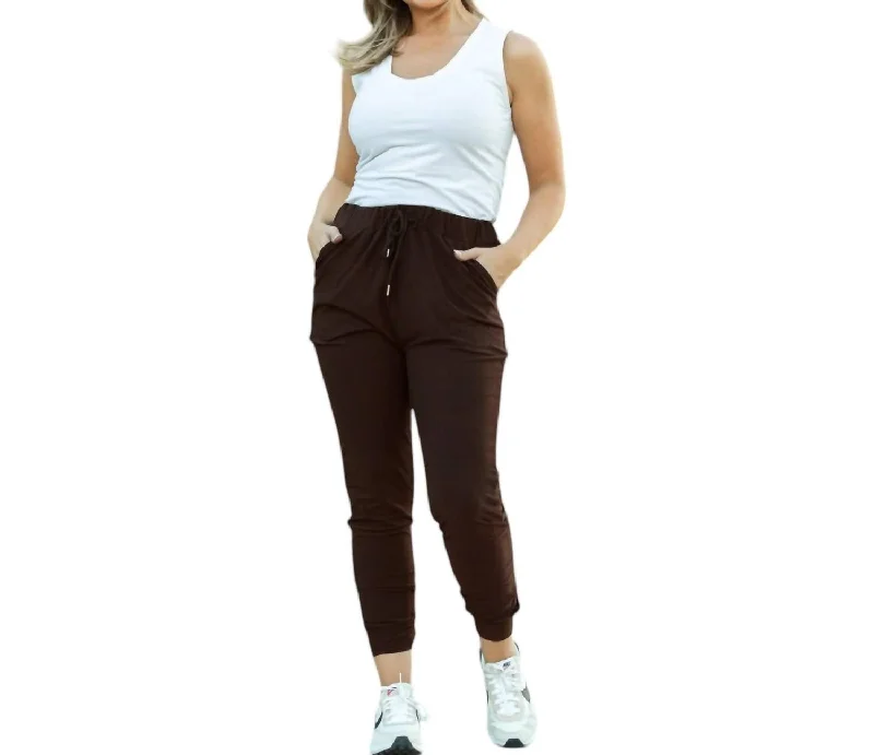 Limited Time Offer Brianna Joggers In Brown