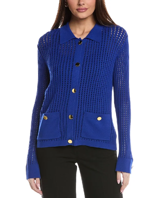 Current Trends St. John Stretch Crochet Knit Jacket