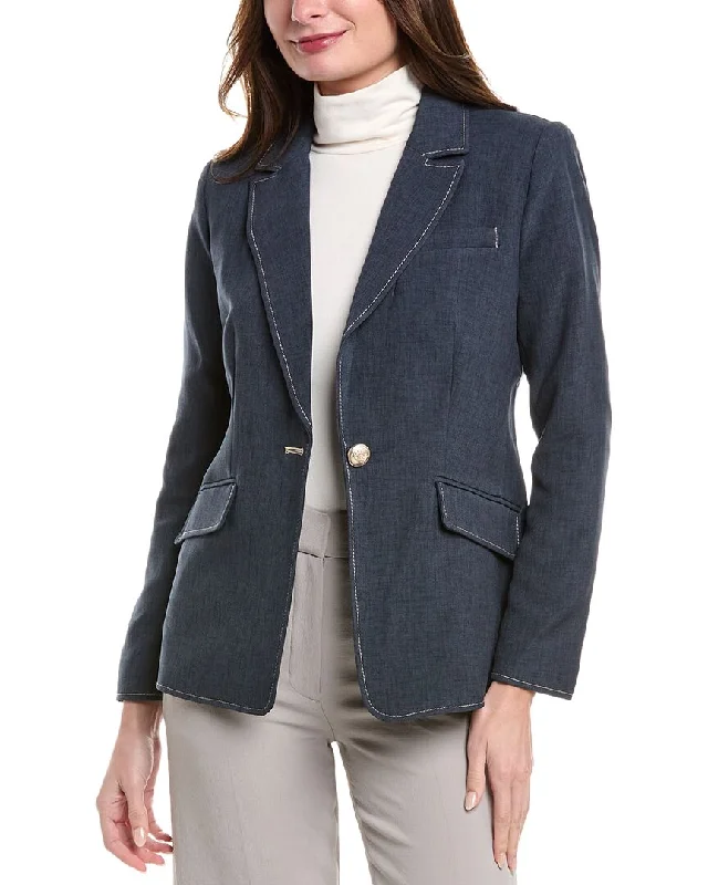 Crazy Discounts, Hurry Up T Tahari Denim Blazer