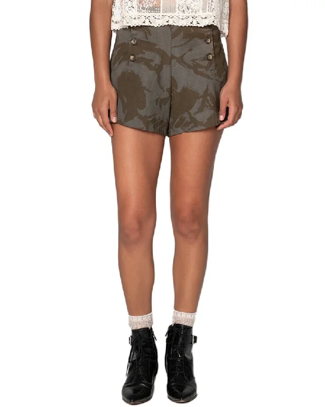 Classic Timeless Elegant Style Burning Torch Upcycled Jungle Short