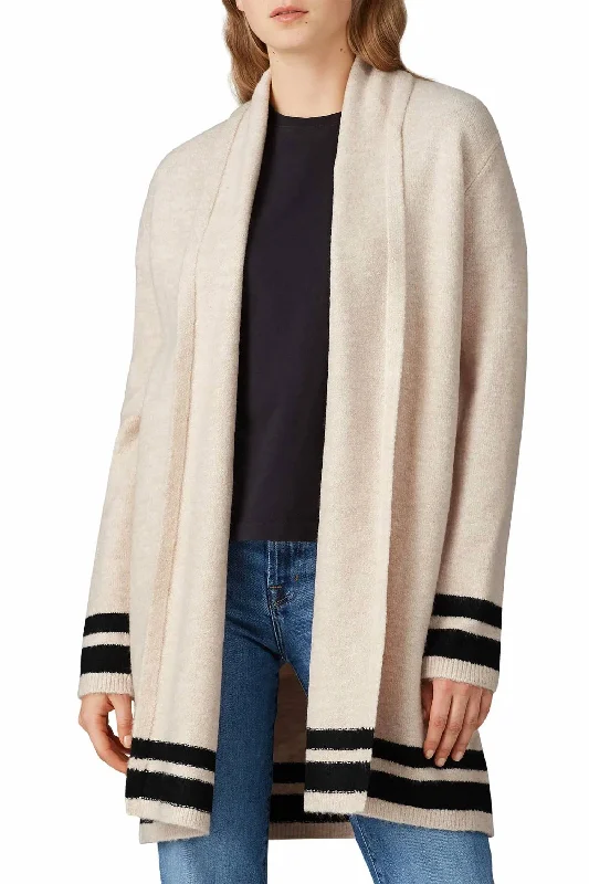 Evening Looks Hank Hood Cardigan In Buff