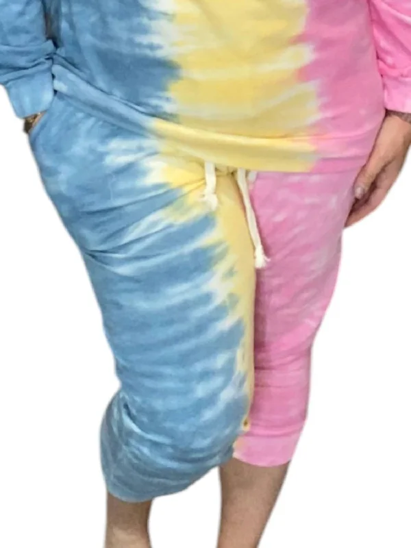 Casual Elegance Tie Dye Jogger In Multi Color