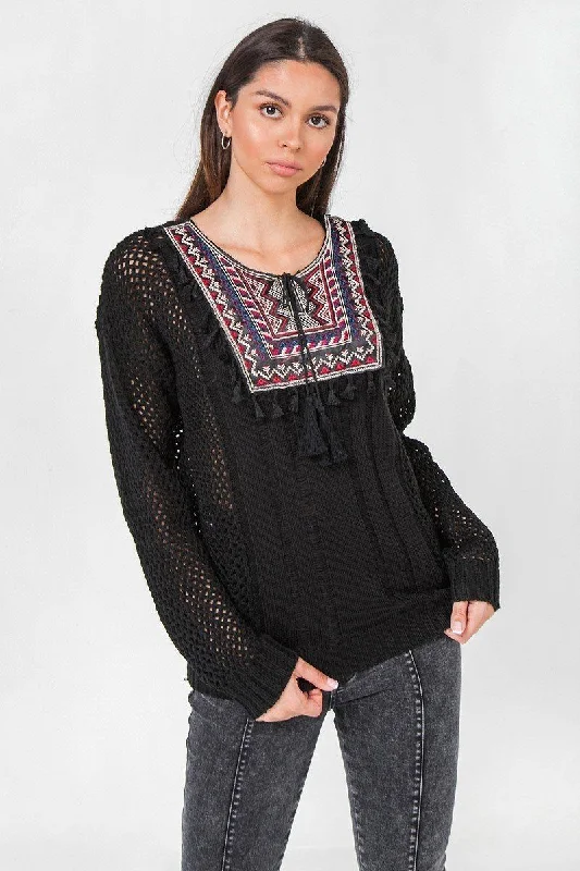 Evening Elegance Waffle Knit Sweater