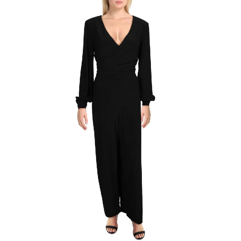 Massive Selection Sale Womens Surplice Pintuck Jumpsuit