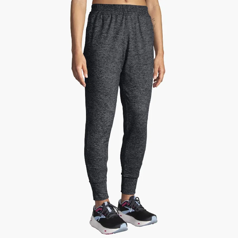 Sophisticated Style Luxe Jogger In Heather Black