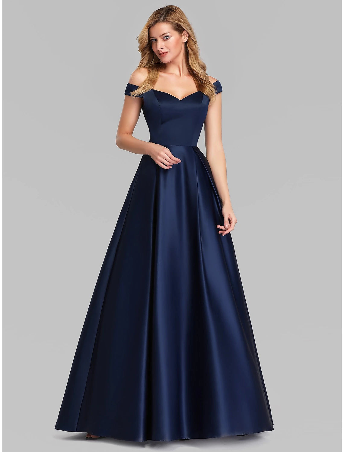 Flash Sale A-Line Evening Gown Party Dress Elegant & Luxurious Dress Wedding Guest Formal Evening Floor Length Sleeveless Plunging Neck Satin with Ruched