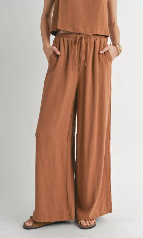 Special Offer Sugarloaf Linen Pants In Brown