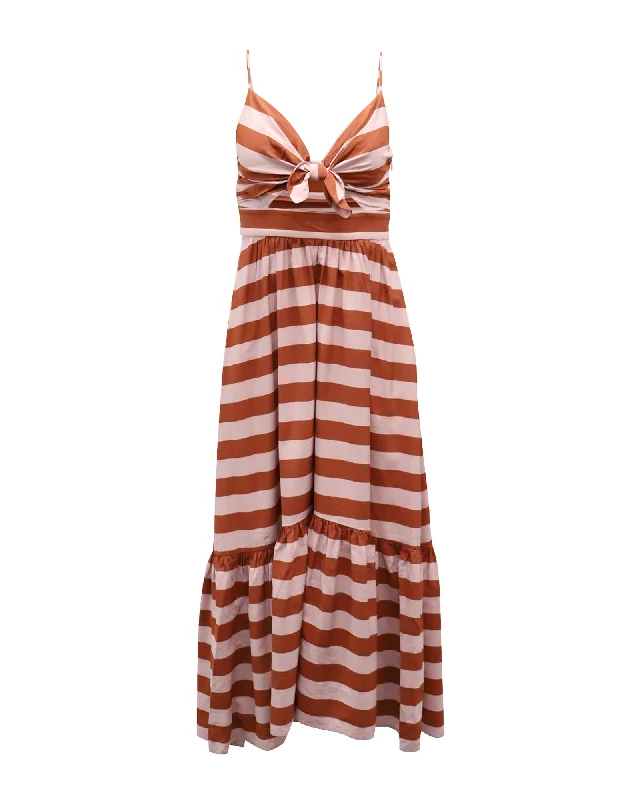 Shop Sale Items A.L.C. Laurel Stripe Sundress in Pink Viscose