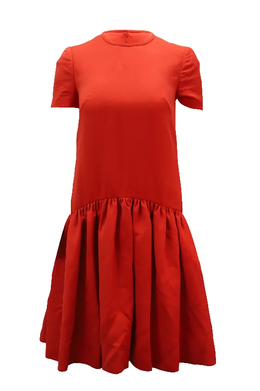 Clearance Sale, All Cheap Alexander McQueen Drop Waist Dress in Red Wool