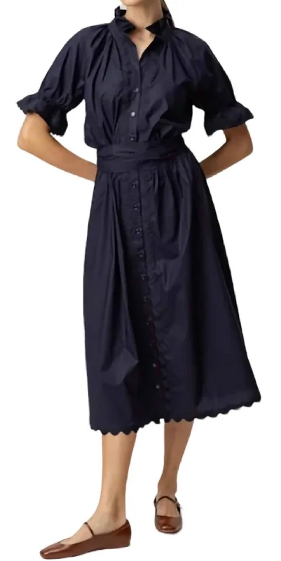 Budget Friendly Aliza Dress In Navy