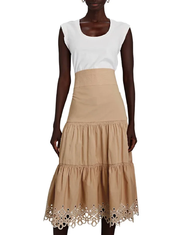 Fashionista Favorites Amaia Dress In White/light Khaki