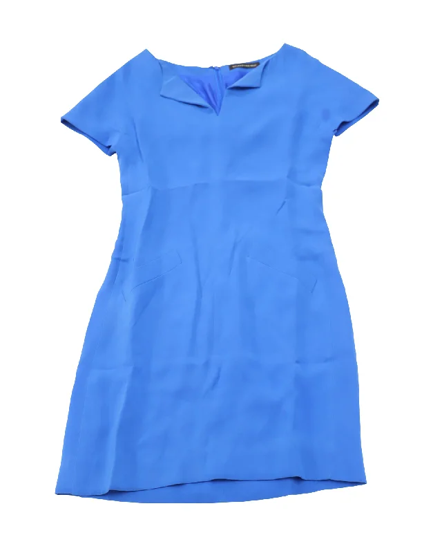 Insane Discount Onslaught Balenciaga Shift Dress in Blue Silk