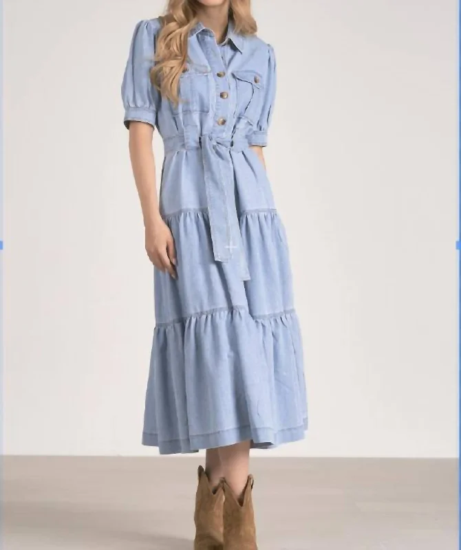 Vintage Fashion Belle Denim Maxi