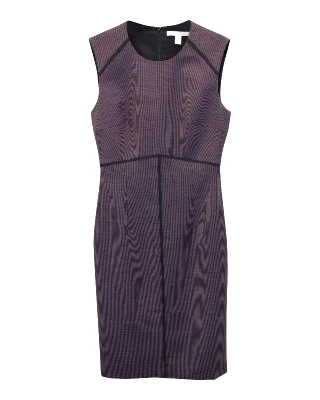 Chic & Cozy Apparel Boss Hugo Boss Difana Piped Sheath Dress in Purple Polyester