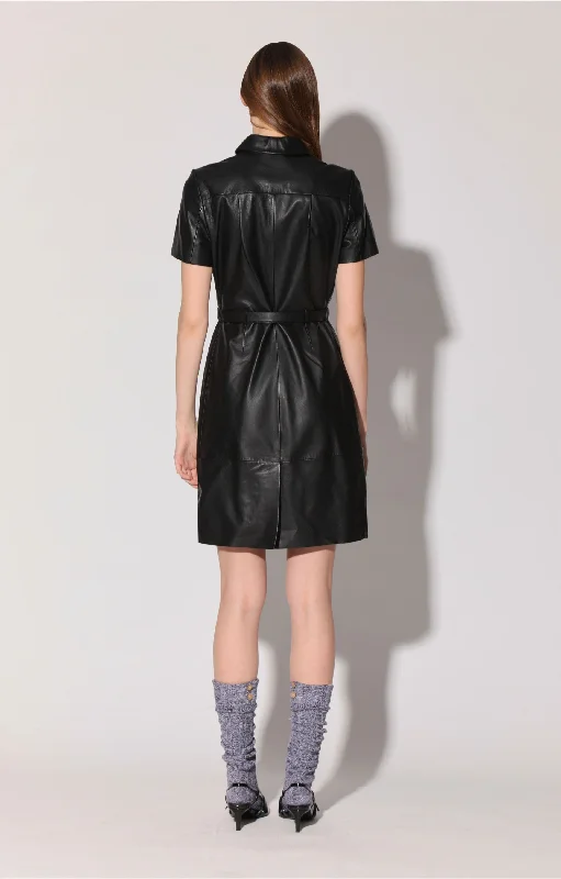 Limited Time Offers Chloe Dress, Black - Leather