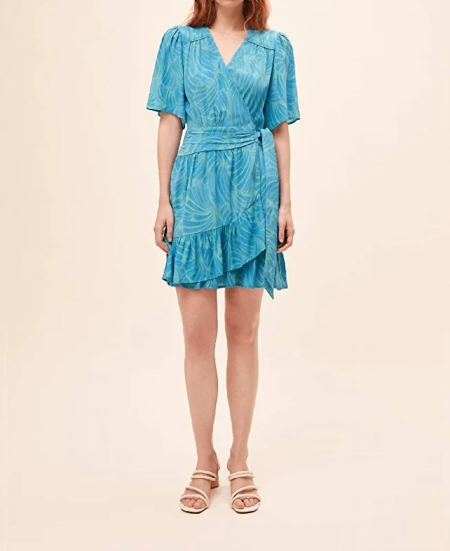 Limited Quantities Cia Wrap Dress In Lagoon