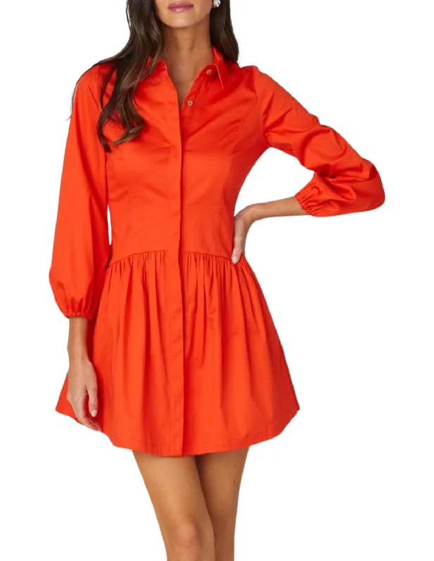 Dive Into Trendy Women's Fashion Clover Dress In Poppy