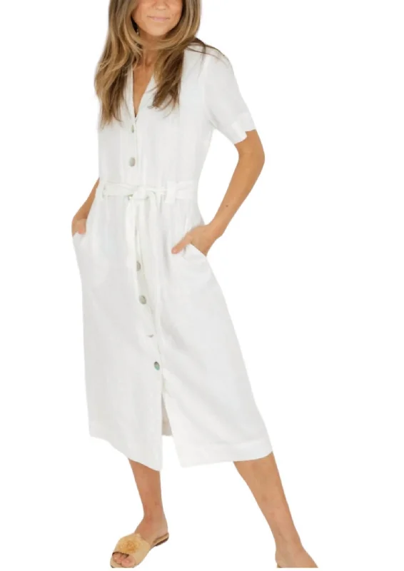 Comfort Meets Fashion Diane Dress In White