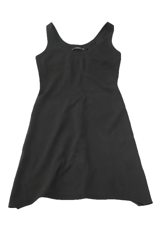 Chic And Trendy Helmut Lang Scoop-Neck Tank Dress in Black Viscose