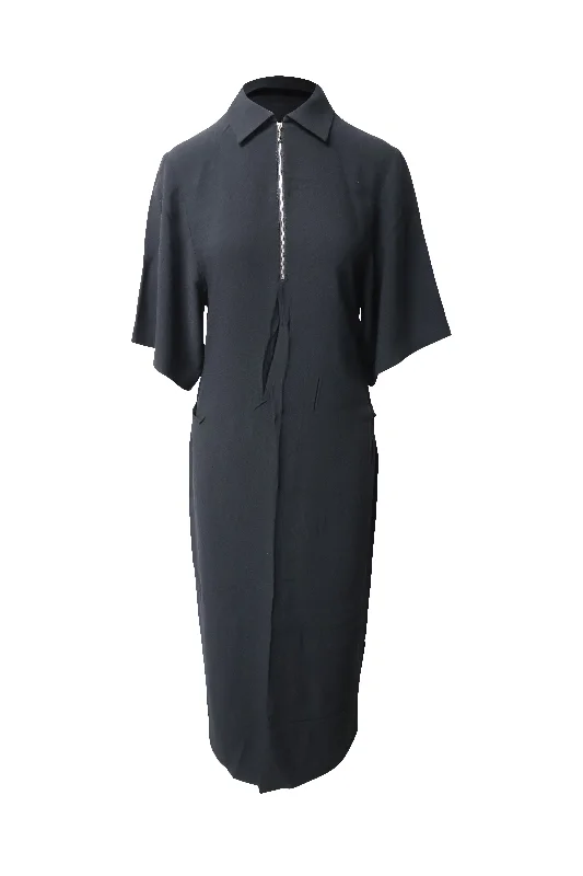 Chic Outfits Joseph Fletcher Midi Crepe Dress in Black Viscose