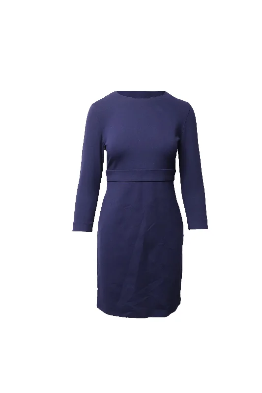 Luxury Fashion Joseph Sheath Dress in Navy Blue Viscose