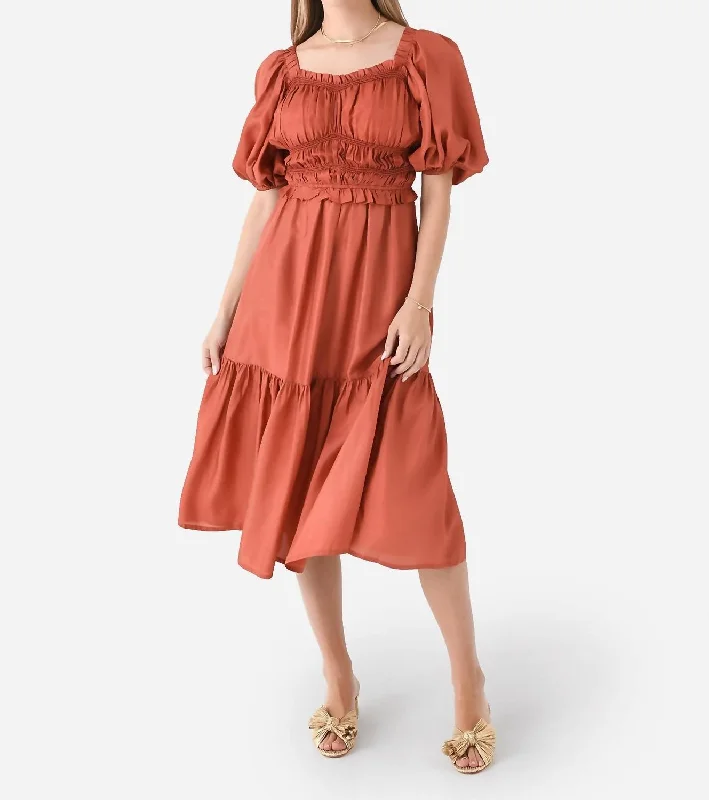 Big Savings Kyle Silk Dress In Coral