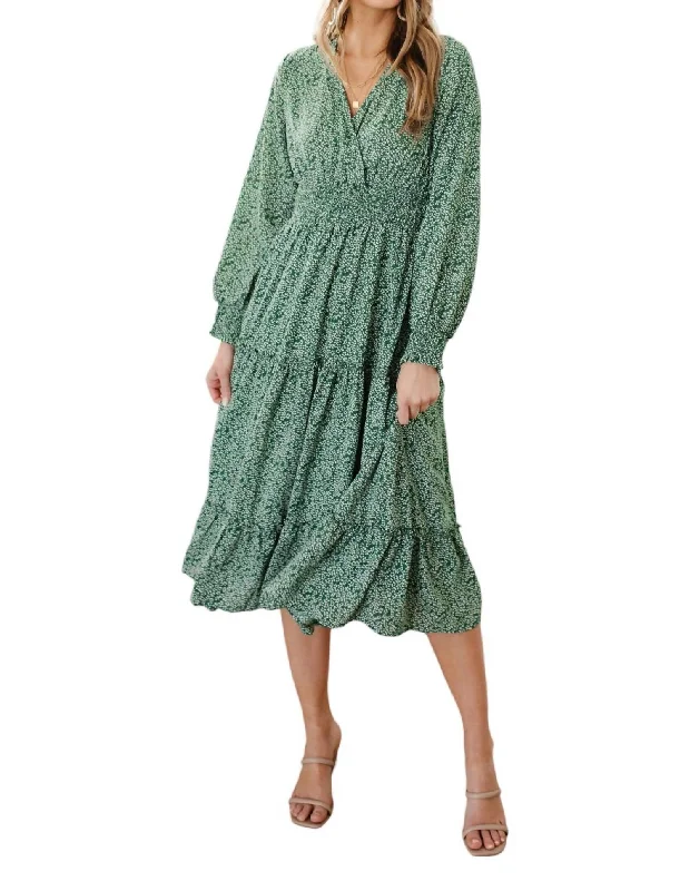 Trendy Clothing Sale Lucky Day Dress In Green