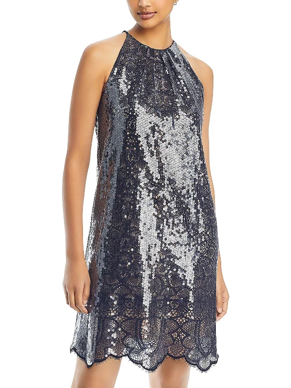 Season Transition Versatile Wear Clearance MAYA Womens Sequined Lace Overlay Cocktail And Party Dress