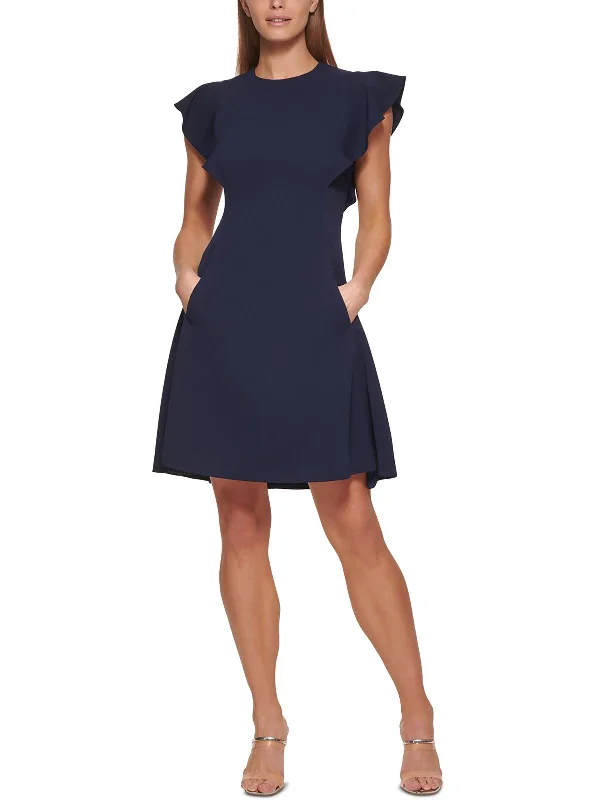 Exquisite Women's Wear Sale Petites 119 Womens Flutter Sleeve Seamed Cocktail And Party Dress