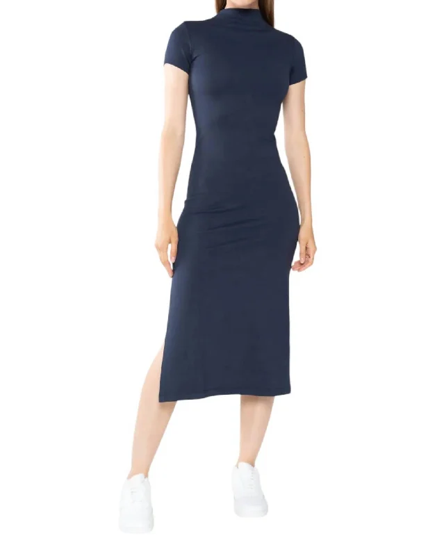 End Of Season Clearance Ponte Knit Skye Dress In Navy