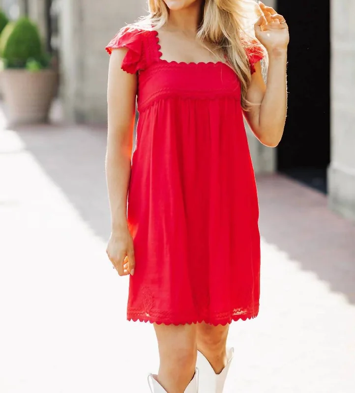 Spring Fashion Swift Dress In Red