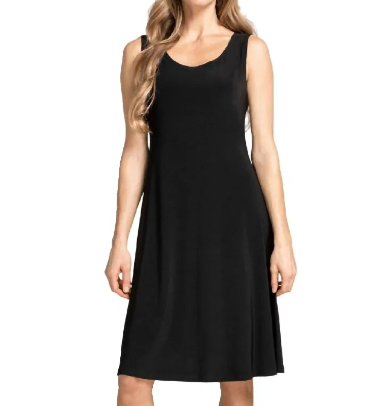 Colorful Clothing Tank Dress In Black