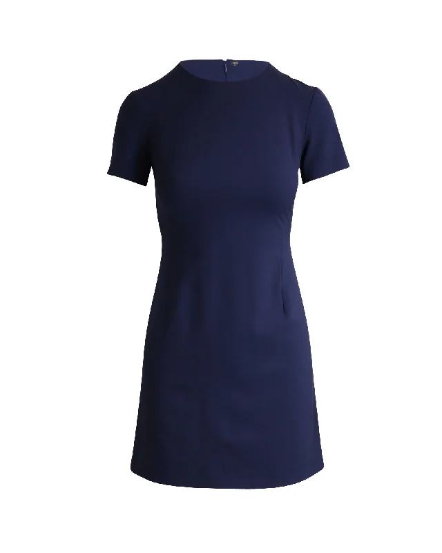 Today Only Theory Mini Shift Dress in Navy Wool