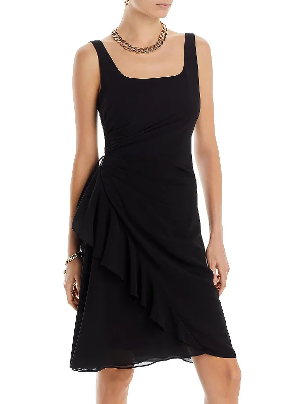 Versatile Wardrobe Essentials Womens Chiffon Tiered Sheath Dress