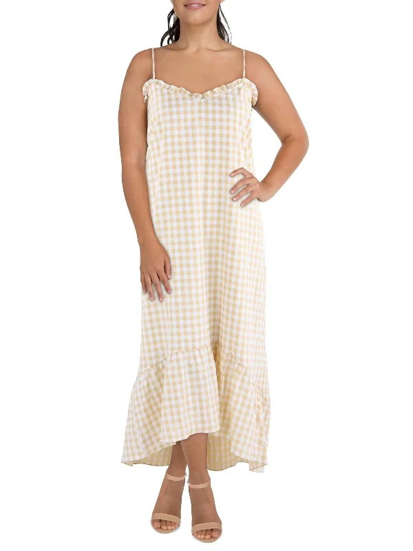 Seasonal Clearance Womens Summer Gingham Sundress